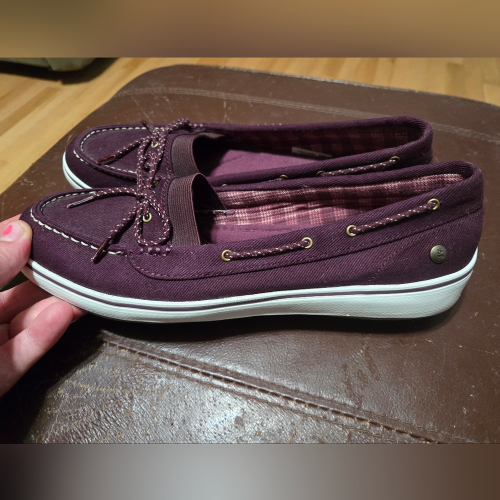 Grasshoppers Women's Plum Canvas Loafers 8.5 Boat Shoe Casual Slip-Ons Comfort - Picture 2 of 7
